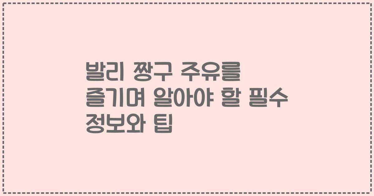 발리 짱구 주유를 즐기며 알아야 할 필수 정보와 팁